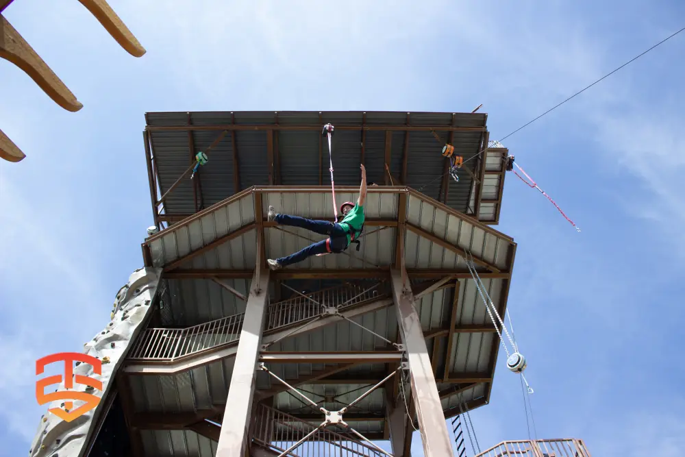 The QuickFlight Free Fall Device creates a fun and exciting free fall experience for any age.