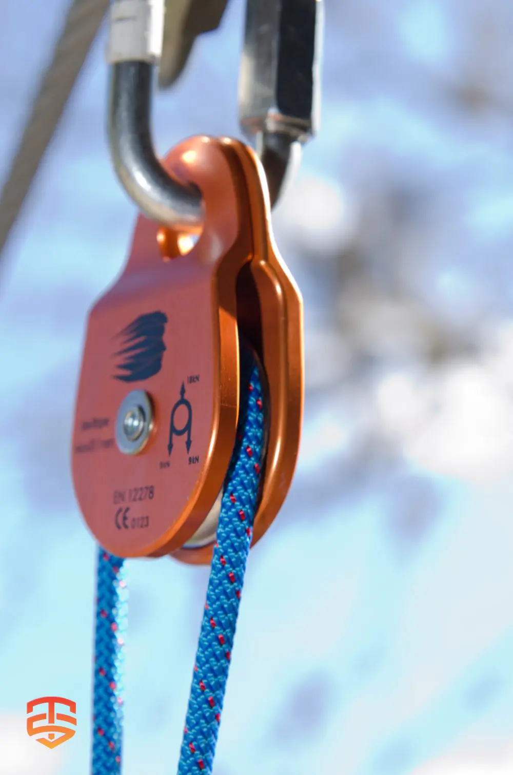 Polea de línea de reducción de tirolesa