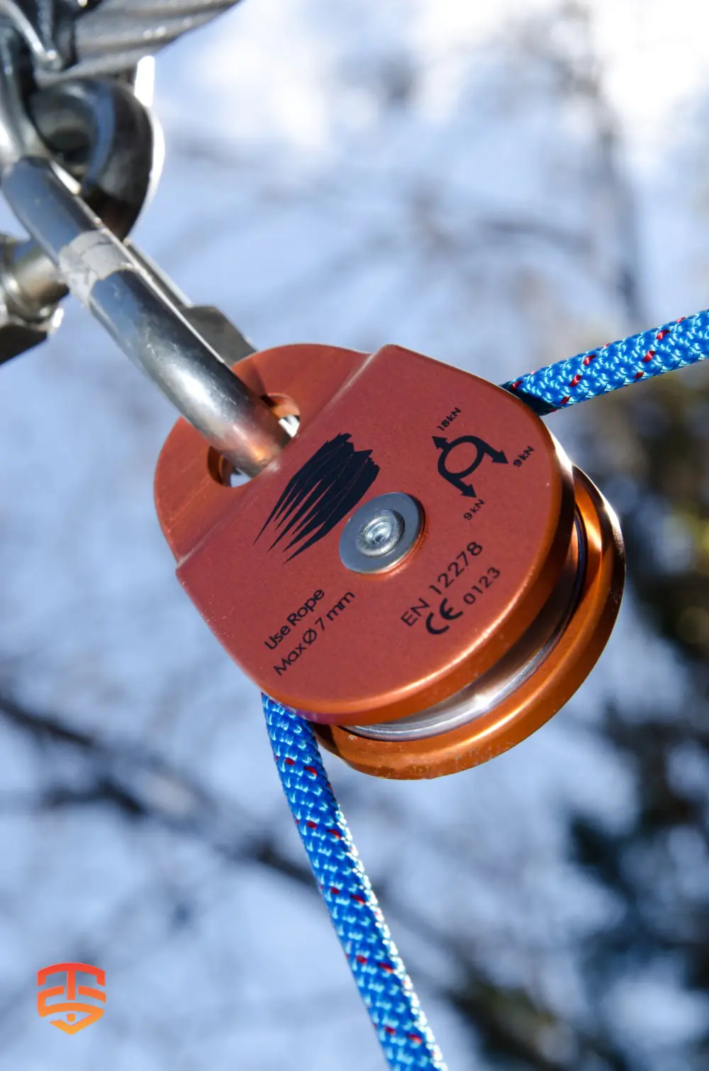 Polea de línea de reducción de tirolesa