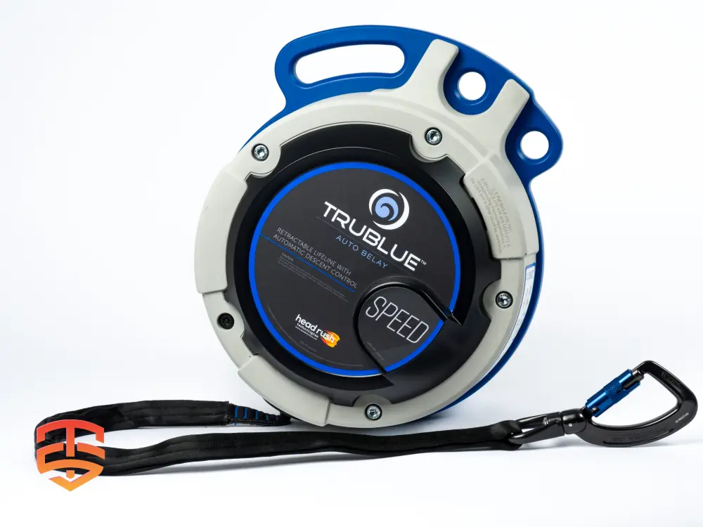 Das Selbstsicherungsgerät TRUBLUE Speed ​​​​hat den gleichen Ruf für Zuverlässigkeit und Qualität wie das Selbstsicherungsgerät TRUBLUE, wurde jedoch speziell für das Wettkampf- und Speed-Klettertraining entwickelt.