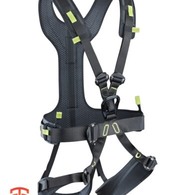 Edelrid Radialis Pro Adjust Full Body Harnesses voor klimparken en klimbossen.