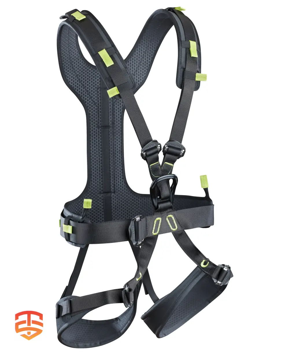 Edelrid Radialis Pro Adjust Ganzkörpergurte für Hochseilgarten und Abenteuerparks.