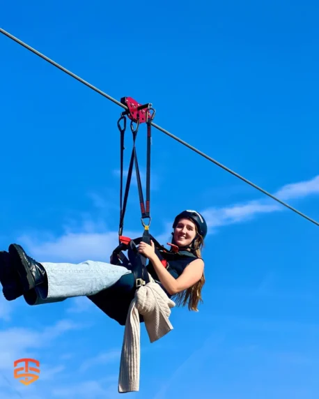 Extra Large Seilbahn Sit Comfort Harness mit blauem Gurtband - Bestellen Sie noch heute Ihre Größe!