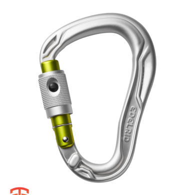 Adventure Ready: Edelrid HMS Bullet PermaLock Carabiner. Uncompromising safety meets user-friendly operation. Perfect for professionals in climbing, amusement & recreation.