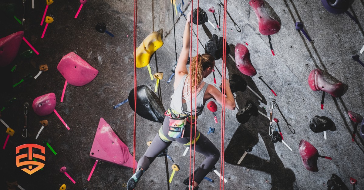 TRUBLUE iQ Auto Belay für Klettern in der Halle, Klettertraining, Speedklettern, Parcours oder jede Form des partnerlosen Kletterns