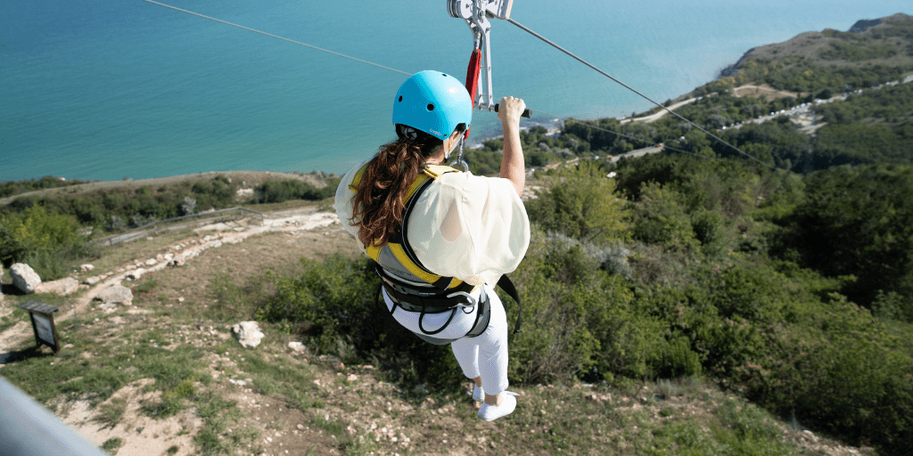 Trust in our zip line brake system, combining primary and emergency brakes to protect you from serious injuries. Your safety is our priority!
