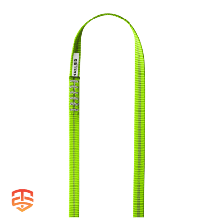 The Robust Edelrid PES Sling 16mm is your reliable climbing companion. With its built-in wear indicator, it ensures your safety at all times.