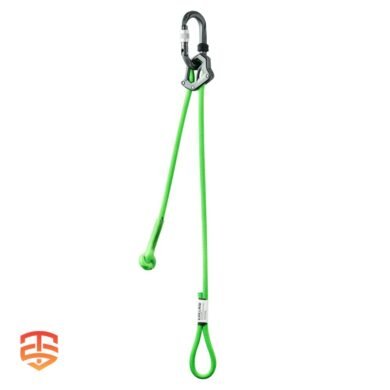 Descubre el Edelrid Switch Adjust: un elemento de amarre dinámico y ajustable con cuerda SWIFT 48 Pro Dry de 8,9 mm, que ofrece una absorción de energía superior y fijaciones seguras para todas tus necesidades de escalada.