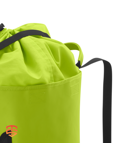 Stop Rope Tangles! Edelrid CASK 28 Rope Bag. Rigid design for easy coiling. Spacious for 60m climbing rope or 80m static rope.