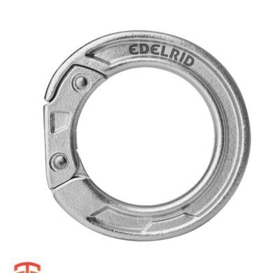 Effortless Rigging: Edelrid CUPID STEEL Connector Ring. Secure connections, easy opening, EN 362 certified. Perfect for adventure parks, amusement centers & more!