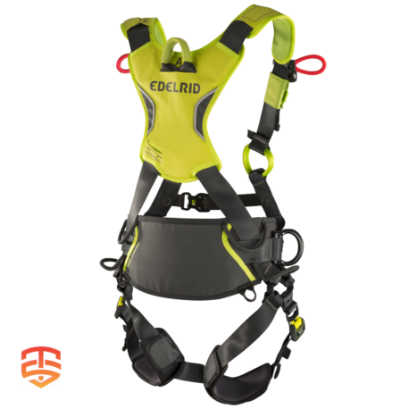Adventure-Ready Safety: Edelrid FLEX PRO PLUS Harnesses. EN certified, fall arrest indicator, multiple attachment points. Keep your crew safe.