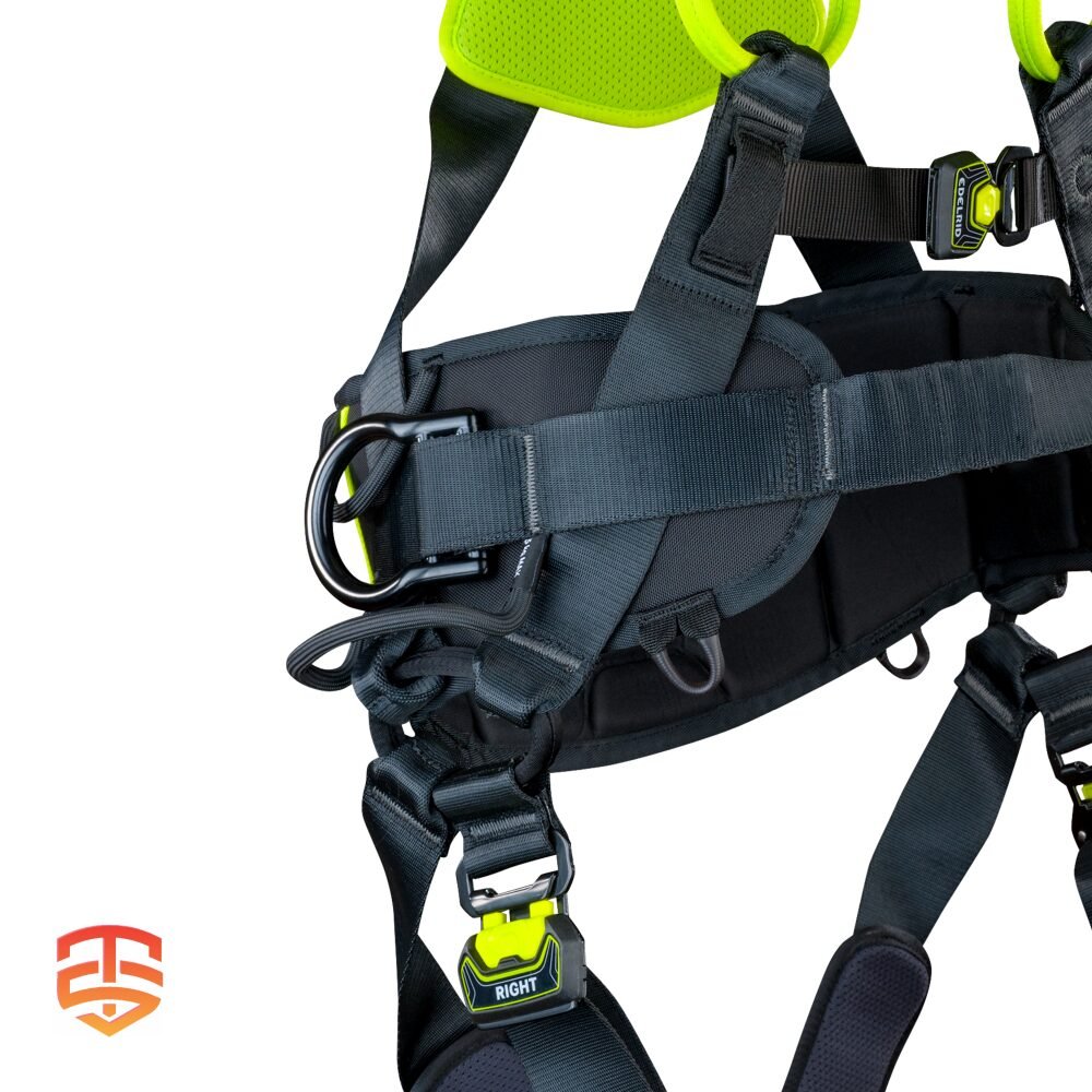 Rendimiento inigualable en el lugar de trabajo: Arnés Edelrid FLEX PRO PLUS. Fáciles de ajustar, cómodos de llevar y repletos de funciones de seguridad. Más información