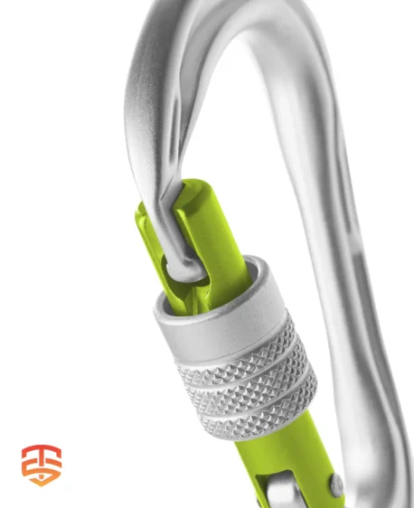 Unleash Efficiency: Edelrid HMS STRIKE SCREW Carabiner. Streamlined design, smooth clipping for pros. Learn More!