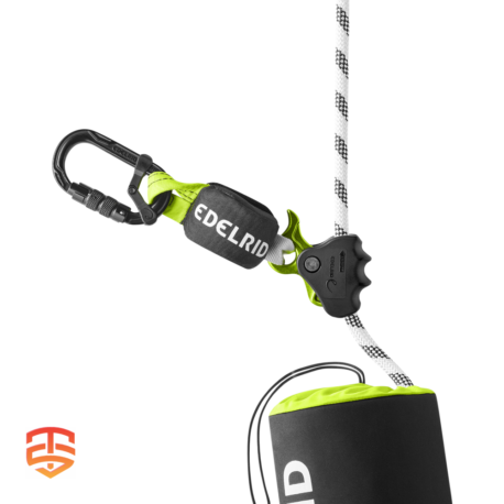 Edelrid OMBILIX 140: Fall Arrestor for Peak Performance. Effortless gliding, durable build, authorized for horizontal use. Elevate your safety standards.