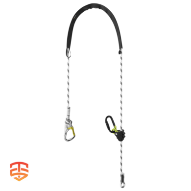 Maximize efficiency! OMBILIX ADJUST - adjustable lanyard for comfort & safety. Easy length control, EN 358 certified. Edelrid - work at height confidence.