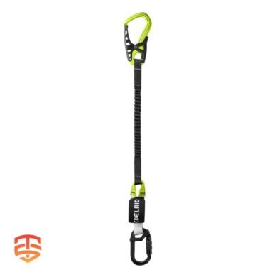 Protect yourself from falls! The Edelrid SHOCKSTOP-I 140 ONE TOUCH is a compact, user-friendly lanyard with integrated shock absorption for ultimate safety in adventure, outdoor, and recreation applications.