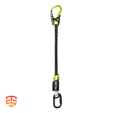 Protect yourself from falls! The Edelrid SHOCKSTOP-I 140 ONE TOUCH is a compact, user-friendly lanyard with integrated shock absorption for ultimate safety in adventure, outdoor, and recreation applications.