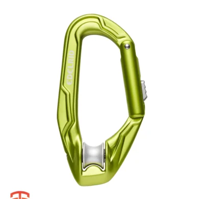 Lightweight Champion for Efficient Hauling: Edelrid Axiom Slider Carabiner - Invest in a compact & lightweight carabiner featuring a pulley for effortless rope handling & exceptional strength. Buy Now!