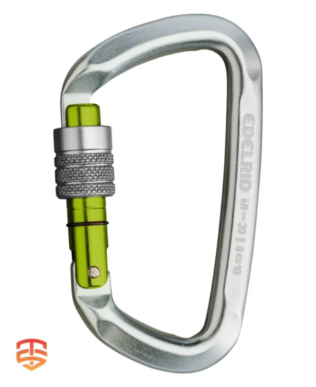 Strength Meets Maneuverability: Edelrid D-Classic 3000 Screw Carabiner - Prioritize safety with exceptional breaking strength & enjoy smooth handling with a screw-lock aluminum carabiner. Click to Discover!