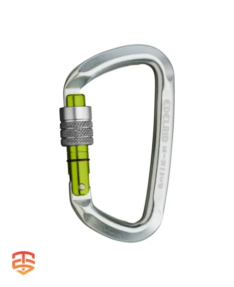 Lightweight Champion: Edelrid D-Classic 3000 Screw Carabiner - Conquer climbs & dominate rigging with a versatile aluminum carabiner featuring a secure screw lock and exceptional strength-to-weight ratio. Buy Now!