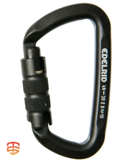 Prioritize Safety, Maximize Efficiency: Edelrid D-Classic 3000 Triple Carabiner - Equip your crew with a user-friendly aluminum carabiner featuring a triple lock for ultimate security & smooth clipping. Learn More!