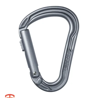 Unleash Efficiency on the Rock Face: Edelrid HMS Strike Slider Carabiner - Navigate climbs with confidence thanks to a lightweight HMS carabiner boasting a secure slider lock and exceptional handling. Explore Now!