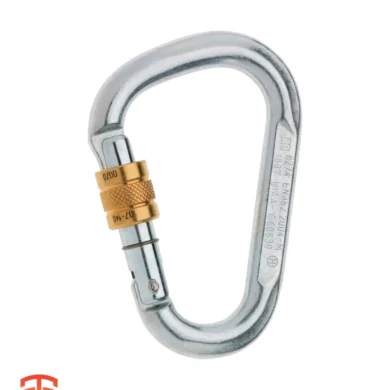 Unwavering Strength, Unsurpassed Security: Edelrid STEEL HMS SCREW Carabiner - Prioritize safety in demanding situations with a steel HMS carabiner boasting a screw gate and superior breaking strengths. Buy Now!