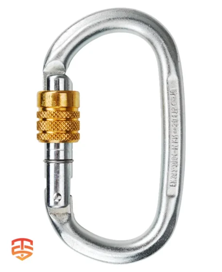 Steel Strength, Screw Lock Security: Edelrid Steel Oval Screw Carabiner - Prioritize safety and control with a steel carabiner featuring a screw lock for efficient clipping and unclipping. Click to Discover!