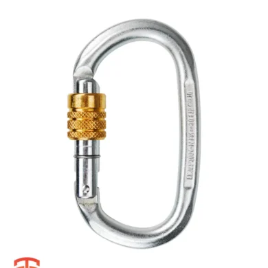 Versatility Meets Security: Edelrid Steel Oval Screw Carabiner - Experience the adaptability of an oval carabiner with the secure locking mechanism of a screw gate, perfect for professional use. Buy Now!