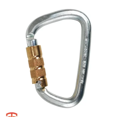 Triple the Security, Unmatched Strength: Edelrid Steel Strong Triple Carabiner - Experience the ultimate level of security with a triple-lock closure and exceptional breaking strengths in this steel carabiner. Buy Now!