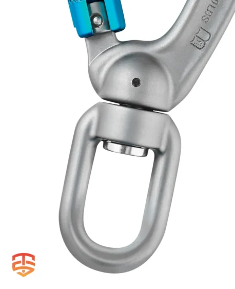 Untangle Your Lanyards: Edelrid TWISTER TRIPLE 21mm Carabiner - Experience a swiveling carabiner that eliminates rope twist & boasts secure triple lock for PPE systems. Shop Now!