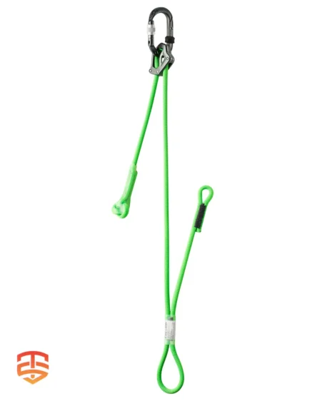 Effortless Adjustment, Secure Connection: Edelrid SWITCH DOUBLE ADJUST - Invest in a versatile lanyard featuring dynamic rope, adjustability under load, and a secure carabiner. Click to Discover!