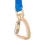Steel carabiner connector with triple-action lock